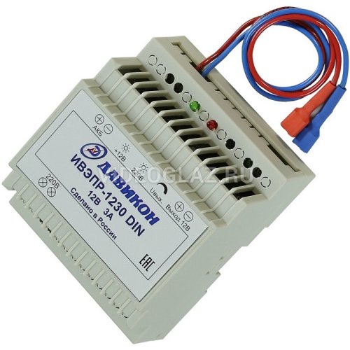 Блок питания для светодиодной ленты на Din-рейку Давикон ИВЭП-1230DIN 11,5-14,5В 3A 36Вт IP31 картинка 